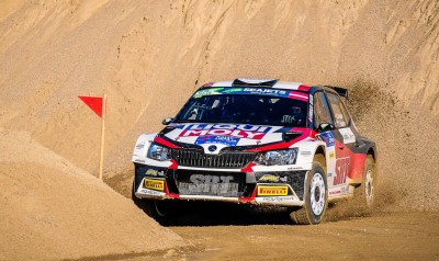 Fastest Russian team in WRC Nikolay Gryazin and Yaroslav Feodorov starting in Shell Helix Rally Estonia
